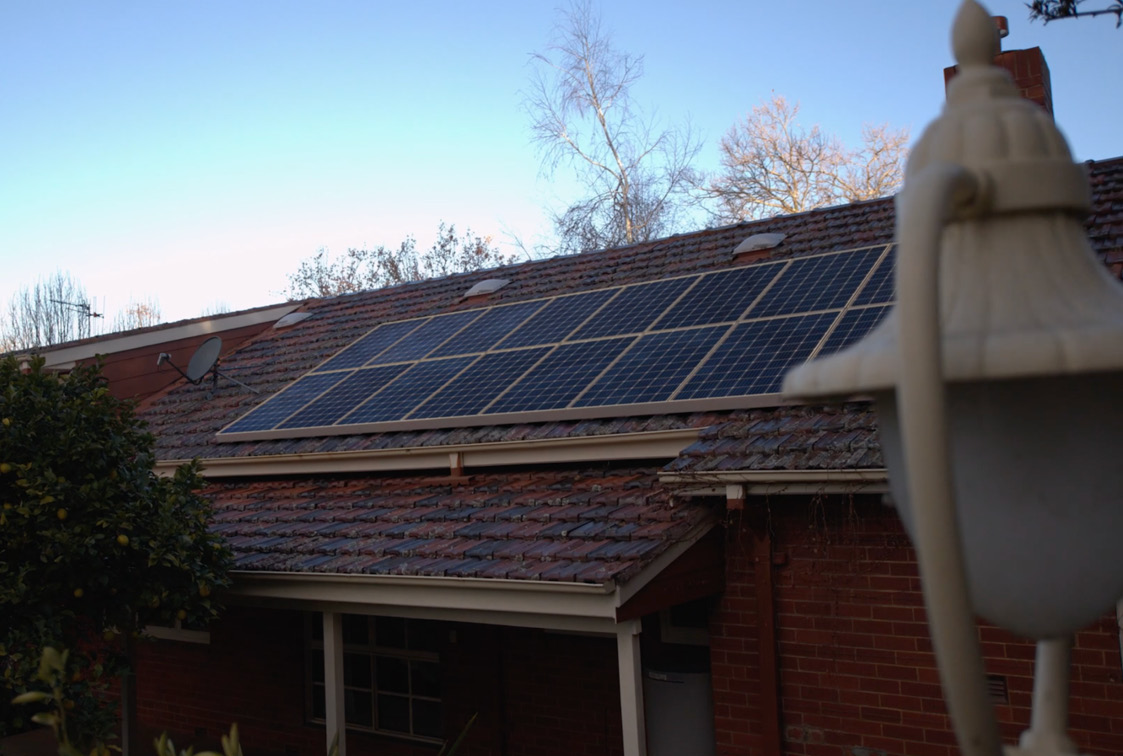 CGI 3D solar panels on Australian roof